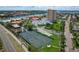 Aerial view of the community tennis courts close to the water at 4900 Brittany S Dr # 613, St Petersburg, FL 33715