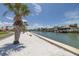 Picturesque water view of the canal lined with luxury waterfront homes and docks at 4900 Brittany S Dr # 613, St Petersburg, FL 33715
