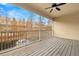 Balcony overlooking a scenic view with a fountain in the pond at 807 Callista Cay Loop, Tarpon Springs, FL 34689