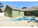 Exterior view of home with pool at 9709 Bay Colony Dr, Riverview, FL 33578