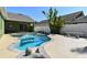 Backyard with in-ground pool and spa at 9709 Bay Colony Dr, Riverview, FL 33578