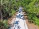Concrete walking path surrounded by lush foliage and trees at 9709 Bay Colony Dr, Riverview, FL 33578
