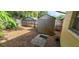 Backyard view with a shed for extra storage at 9805 110Th Ln, Seminole, FL 33772