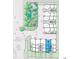 Community site plan highlighting residence locations and communal green spaces at 1028 Sunset Point Rd # R4, Clearwater, FL 33755
