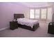 Comfortable main bedroom with tray ceiling, carpeted floors, and bright windows at 10431 Alcon Blue Dr, Riverview, FL 33578