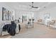 Bright living room showcasing an open floor plan with a combined kitchen, dining and living area at 1052 55Th N Ave, St Petersburg, FL 33703