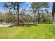Lush green grass with mature trees and view of natural surroundings make a great backyard at 13334 Oldenburg Dr, Hudson, FL 34667