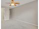 Large bedroom with carpet, ceiling fan and neutral paint, bright and airy at 16137 Churchview Dr, Lithia, FL 33547