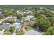 Wide aerial shot showcasing the community, homes, and lush greenery of the neighborhood at 1944 Hastings Ln, Clearwater, FL 33763