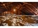 View of an attic with exposed wooden beams and insulation at 2723 8Th N Ave, St Petersburg, FL 33713