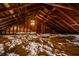 View of an attic with exposed wooden beams and insulation at 2723 8Th N Ave, St Petersburg, FL 33713