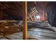View of an attic with exposed wooden beams and insulation at 2723 8Th N Ave, St Petersburg, FL 33713
