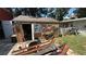 Exterior view of shed with the Pitt Grill sign, offering lots of storage at 3424 16Th E St, Bradenton, FL 34208