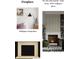 Selection images of the fireplace mantle and wallpaper design at 4208 W Vasconia St, Tampa, FL 33629