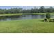 Scenic view of a tranquil pond surrounded by lush greenery at 4239 Woodland Retreat Blvd, New Port Richey, FL 34655