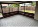 Screened patio featuring a gray brick floor looking out on a fenced yard at 4309 Cedar Grove St, Holiday, FL 34691
