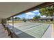 Community shuffleboard court offers a fun outdoor activity at 6550 Teak Ct, Zephyrhills, FL 33542