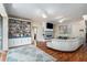 Cozy living room with built-in shelves and a decorative fireplace at 709 Grand Canyon Dr, Valrico, FL 33594