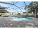 Backyard pool has a brick pool deck with room for lounge chairs and a full screen enclosure at 709 Grand Canyon Dr, Valrico, FL 33594