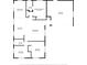 Detailed floor plan showcasing layout of bedrooms, bathrooms, kitchen, and living spaces at 920 York Dr, Brandon, FL 33510