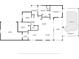 Detailed floor plan showcasing the layout of the house, including bedrooms, bathrooms, kitchen, living areas, and outdoor pool at 1111 Jasmine Creek Ct, Sun City Center, FL 33573