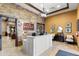 Welcoming reception area with a modern white desk and elegant decor at 11354 Callisia Dr, Odessa, FL 33556
