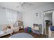 Playful Bedroom with hardwood floors, built-in closet, and adjacent home office at 11720 80Th Ave, Seminole, FL 33772