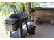 Outdoor grill and BBQ smoker with lake view at 12929 Sugar Creek Blvd, Hudson, FL 34669