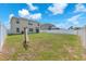 Spacious fenced backyard featuring lush green grass and a sunny exposure at 14135 Arbor Pines Dr, Riverview, FL 33579