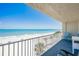 Breathtaking ocean view from the spacious balcony with comfortable seating at 17500 Gulf Blvd # 407, Redington Shores, FL 33708
