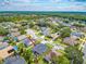 Aerial view of backyard patio, with neighboring properties at 18504 Country Crest Pl, Tampa, FL 33647