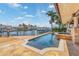 Beautiful waterfront pool with hot tub overlooking a private boat dock at 1931 Kentucky Ne Ave, St Petersburg, FL 33703