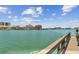 View from the private boat dock of the intercoastal waterway at 200 Skiff Pt # 202, Clearwater Beach, FL 33767