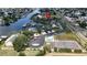 Aerial view of community amenities including the pool, tennis court, and boat dock at 644 Yardarm Dr # 22, Apollo Beach, FL 33572