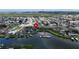 Aerial view featuring the community's proximity to the water, docks, and surrounding residential area at 644 Yardarm Dr # 22, Apollo Beach, FL 33572