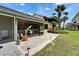 Spacious back patio with exterior access at 644 Yardarm Dr # 22, Apollo Beach, FL 33572