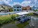 A waterfront home featuring a new boat lift at 6520 Simone Shores Cir, Apollo Beach, FL 33572