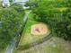 Overhead view of neighborhood playground with slide and swing set, surrounded by a fence at 6918 Potomac Cir, Riverview, FL 33578