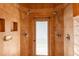 Shower with double shower heads and niche for products at 6928 Cozumel Ct, Land O Lakes, FL 34637