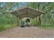 Large carport provides covered parking for vehicles and a boat at 7189 Griffin Rd, Brooksville, FL 34601