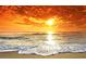 Serene beach sunrise with golden sky reflecting on gentle waves at 746 Masterpiece Dr, Sun City Center, FL 33573