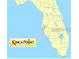 Florida state map showcasing the Kings Point community location near Tampa at 746 Masterpiece Dr, Sun City Center, FL 33573