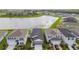 Residential neighborhood showcasing single-Gathering homes near a tranquil lake, providing a serene and desirable living environment at 9577 Sandy Bluffs Cir, Parrish, FL 34219