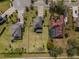Aerial view of neighborhood featuring large manicured lawns and neatly designed homes at 9814 Palazzo St, Seffner, FL 33584
