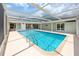 Stunning pool with a screened-in enclosure, providing a private outdoor oasis at 9909 San Mateo Way, Port Richey, FL 34668