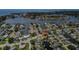 Aerial view of canal front homes with access to Tampa Bay at 1427 40Th Ne Ave, St Petersburg, FL 33703