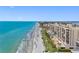 Expansive view of beachfront condo, turquoise ocean, and sandy beach provides a serene coastal living experience at 14950 Gulf Blvd # 905, Madeira Beach, FL 33708