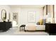 Comfortable bedroom featuring a bed, dresser, and decorative accents for a relaxing ambiance at 16962 Warm Hand Ct, Land O Lakes, FL 34638