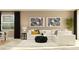 Open-concept living room featuring contemporary furniture, stylish decor, and an abundance of natural light at 16962 Warm Hand Ct, Land O Lakes, FL 34638