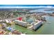 Aerial view of the condo complex near the intercoastal waterways and parks at 4725 Cove Circle # 908, St Petersburg, FL 33708